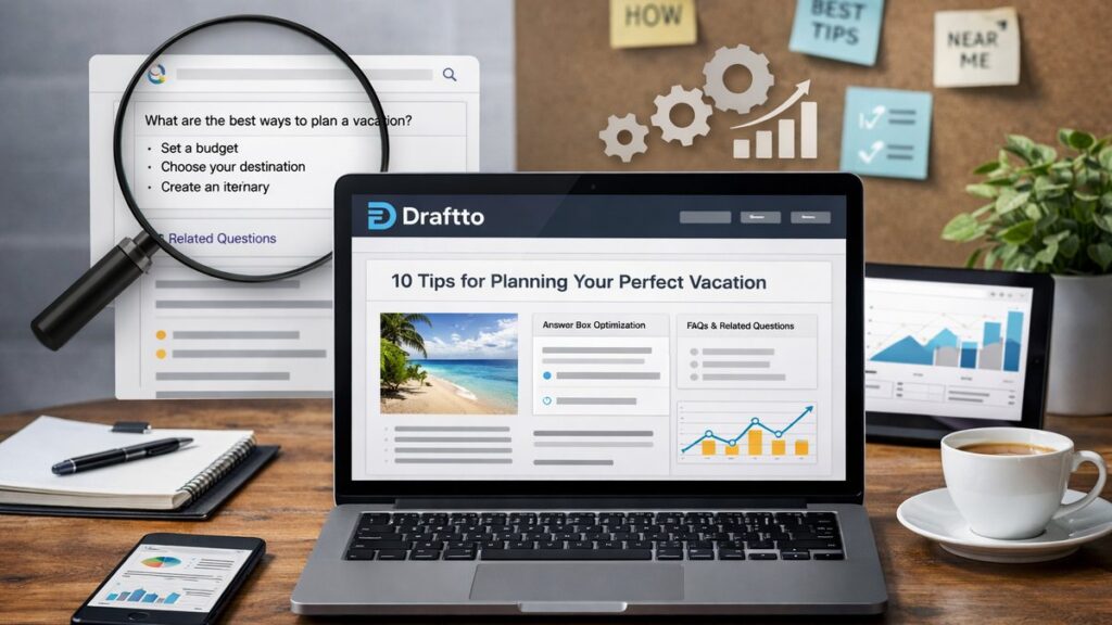 How Draftto generates AEO-optimized articles